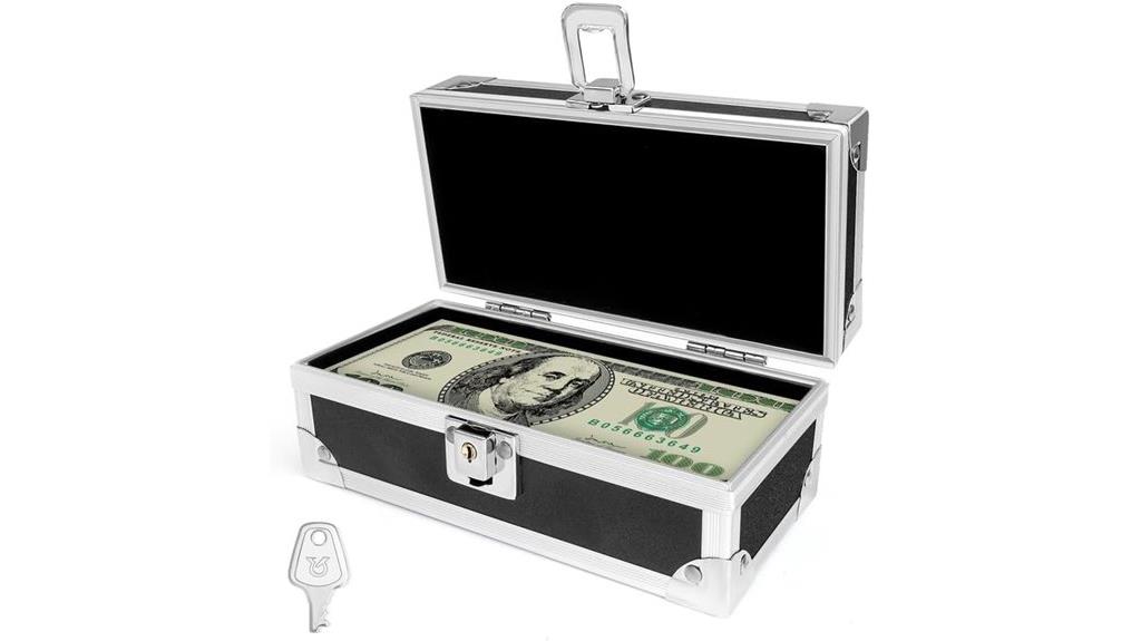 secure cash box with tray