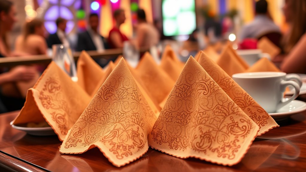 selecting party coffee napkins