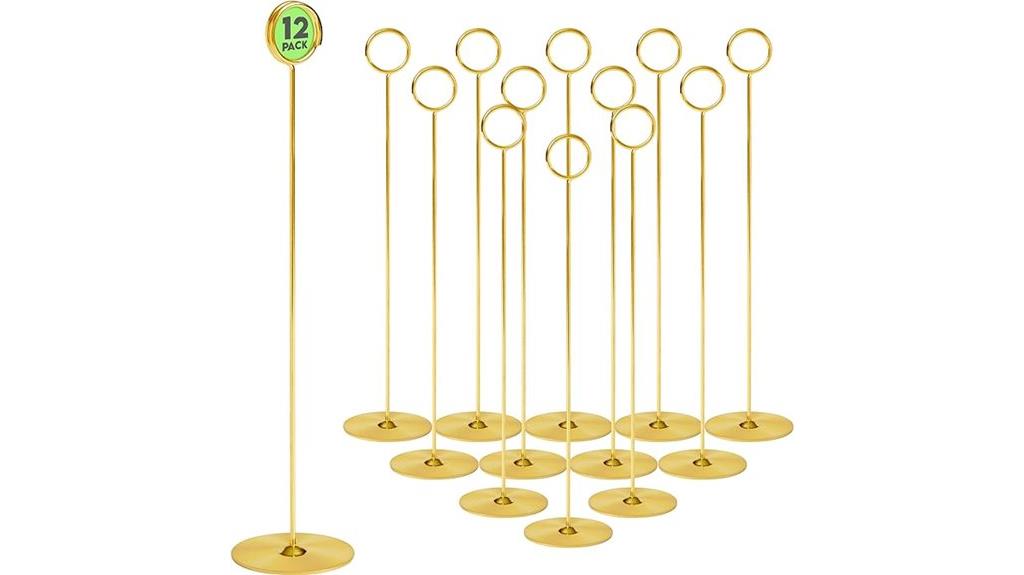 set of 12 metal table numbers