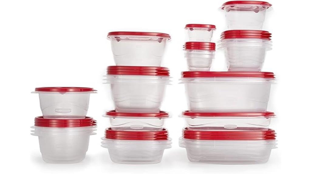 set of 26 clear containers