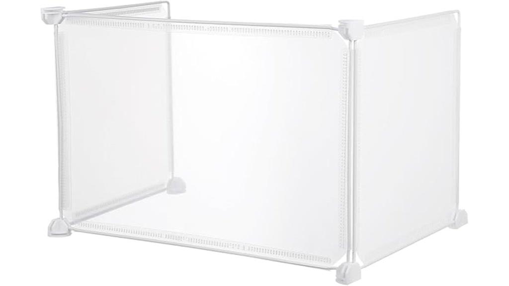 set of clear barrier panels