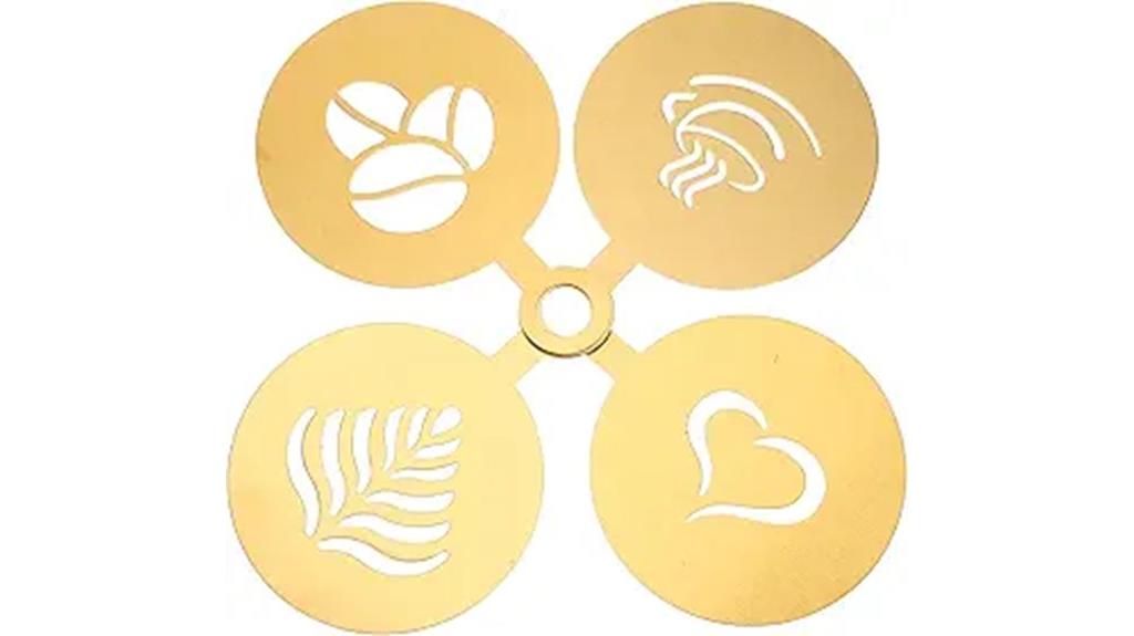 set of coffee stencils