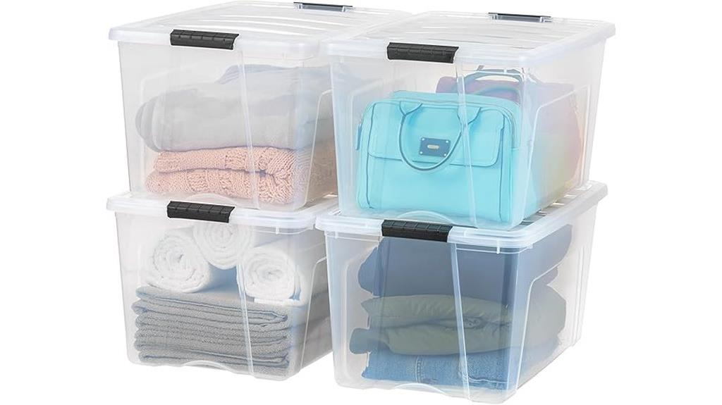 set of four stackable bins
