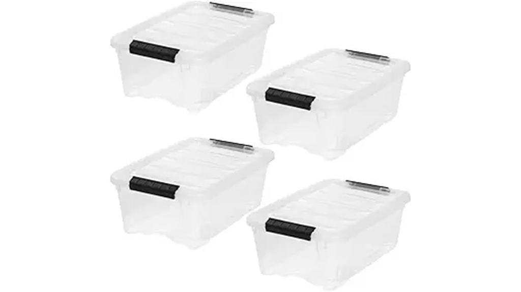 set of four storage bins