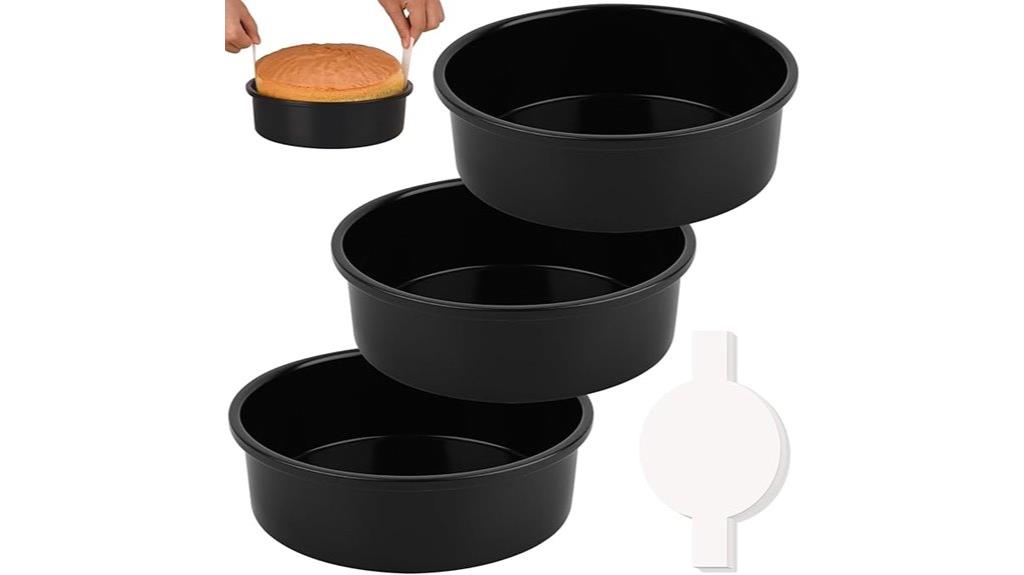 set of three cake pans
