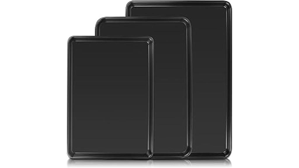 set of three nonstick pans