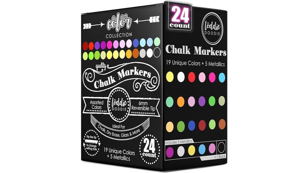 set of twenty four chalk markers