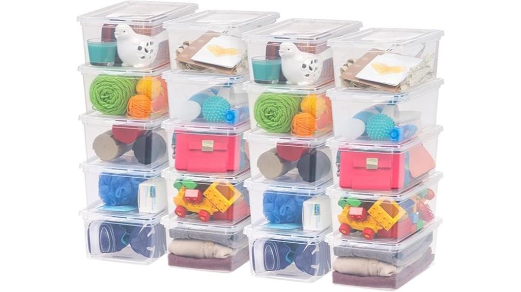set of twenty storage bins
