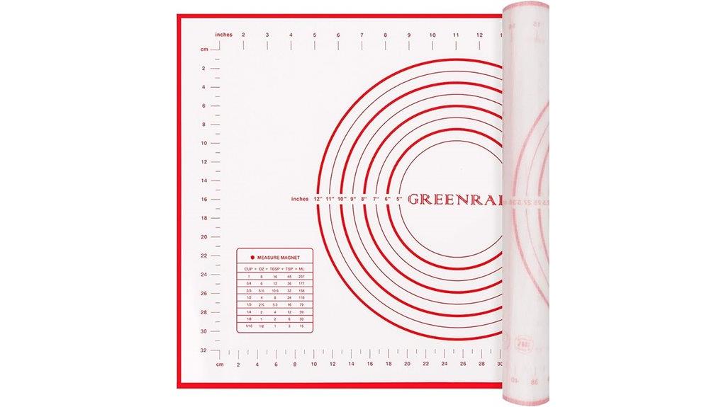 silicone mat with measurements