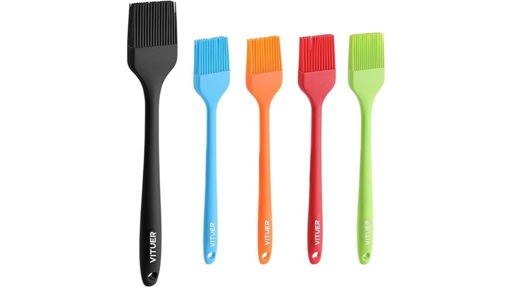 silicone pastry brush set