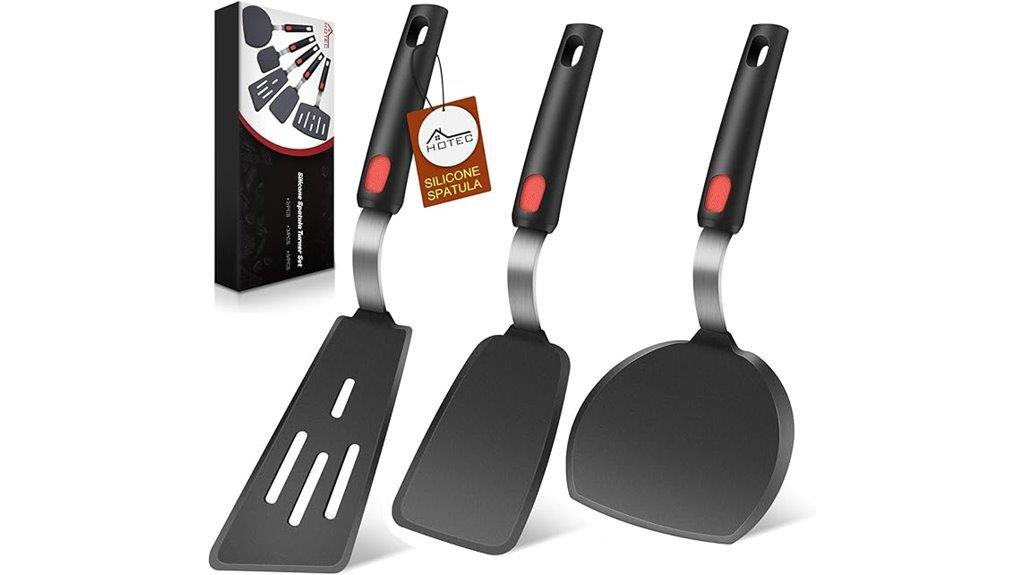 silicone spatula turner set