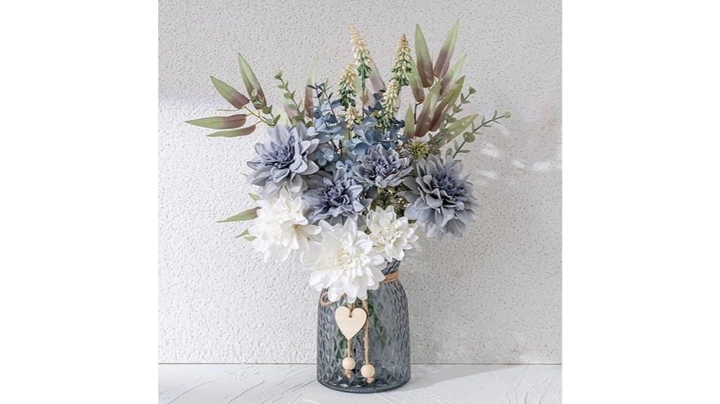 silk roses in vase
