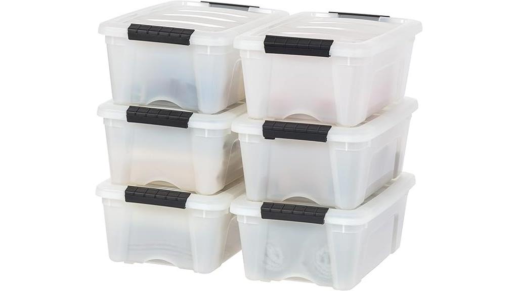 six pack stackable storage bins