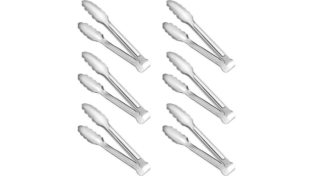 six piece kitchen tong set