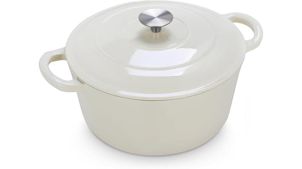 six quart enameled cast iron