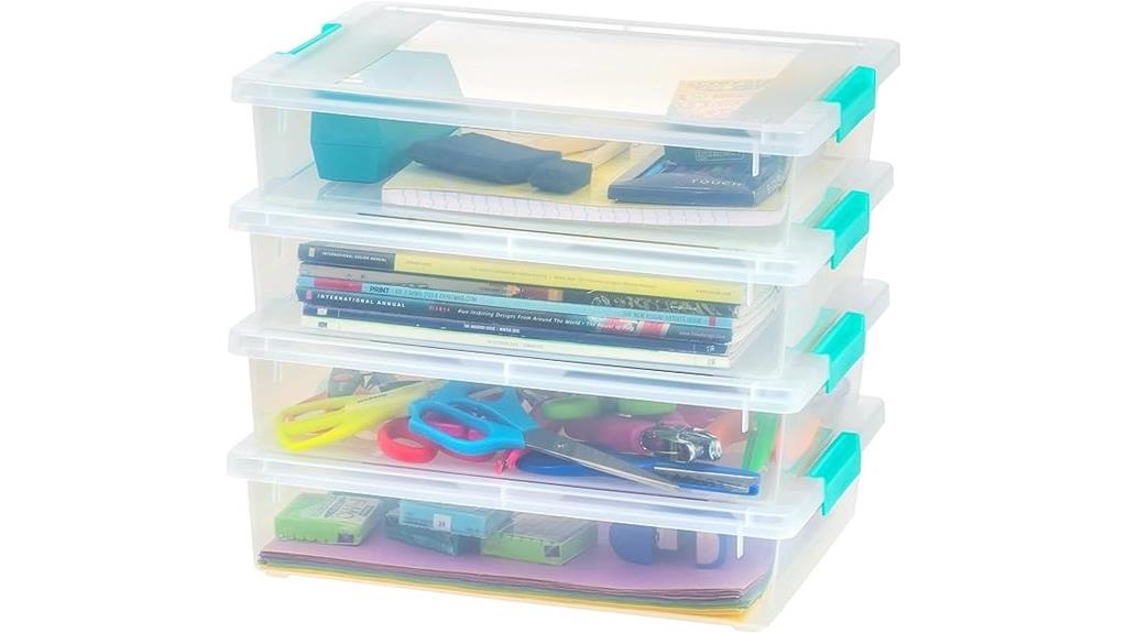 six quart plastic storage containers