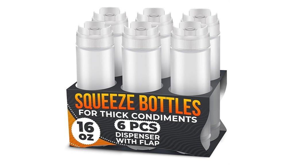 six sauce bottle set