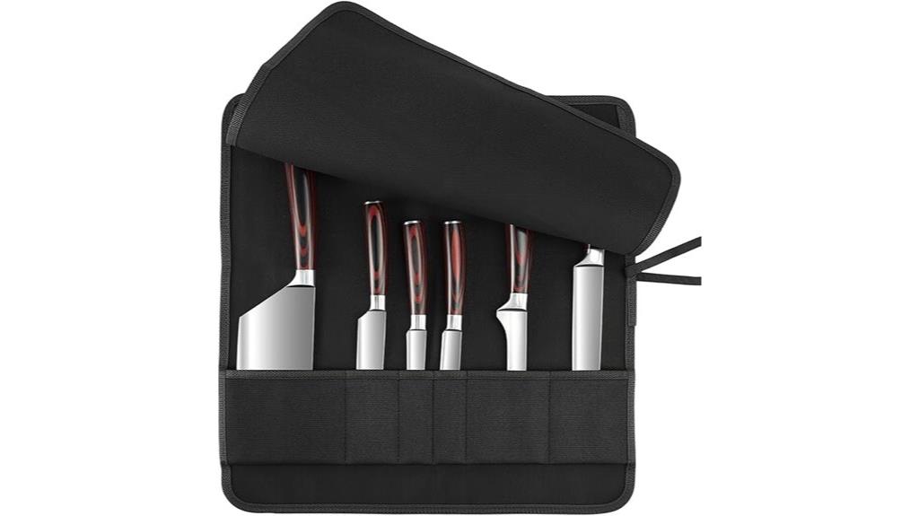 six slot knife roll