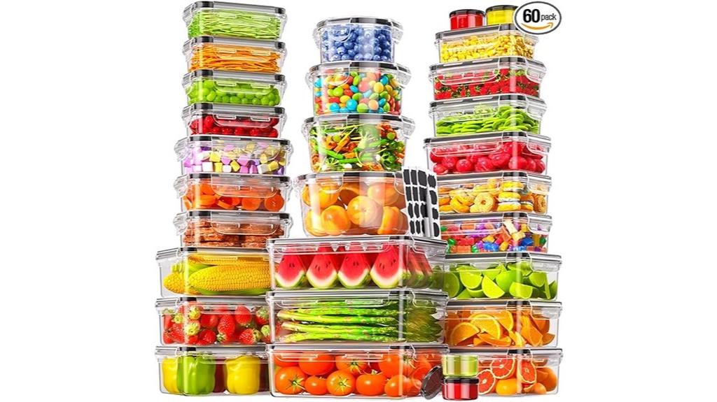 sixty piece food storage set