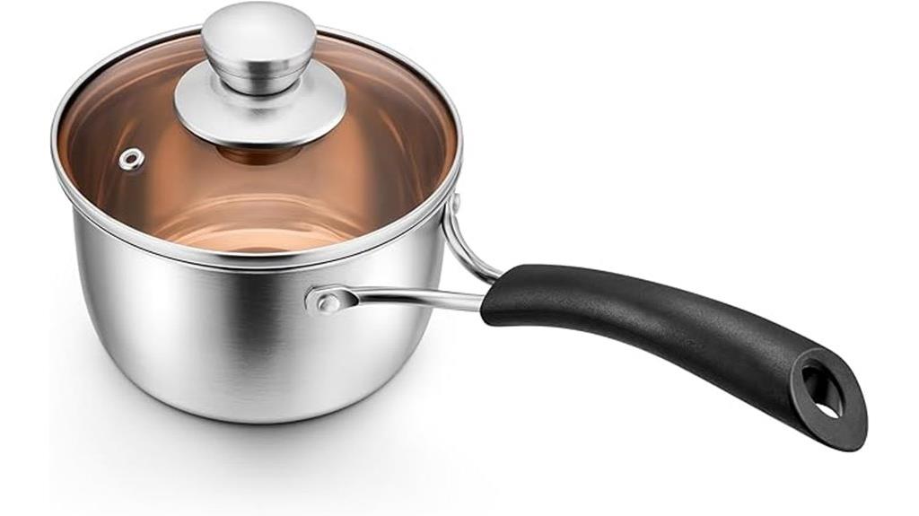 small stainless steel saucepan
