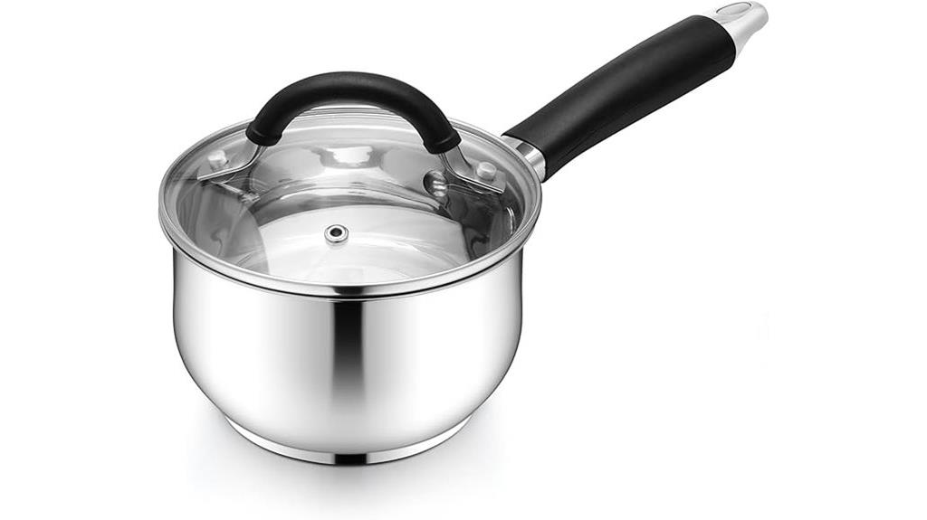 small stainless steel saucepan