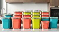 space saving collapsible trash bins