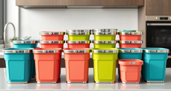 space saving collapsible trash bins