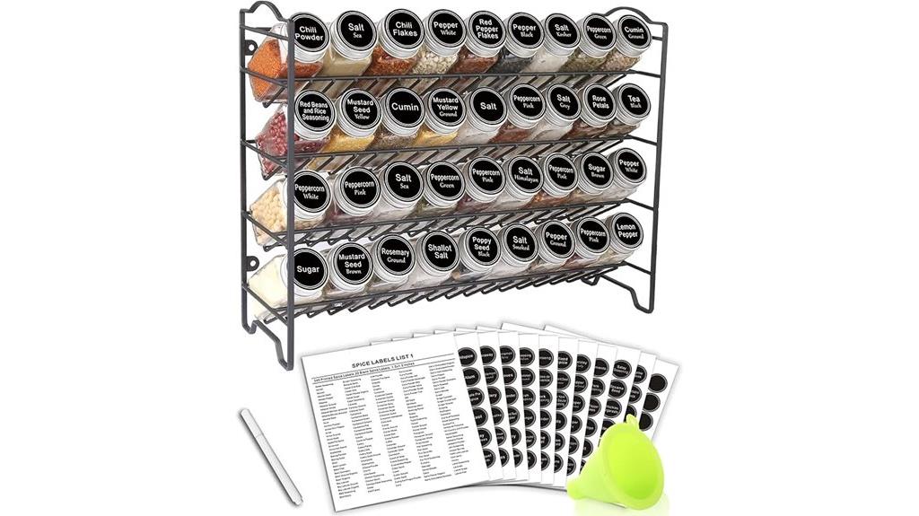 spice jars label organizer