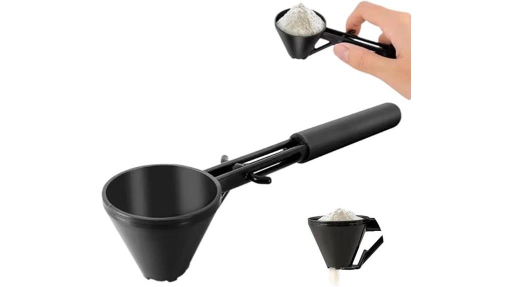 spill proof transfer scoop