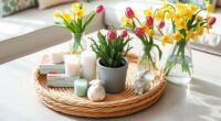 spring coffee table decor