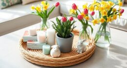 spring coffee table decor
