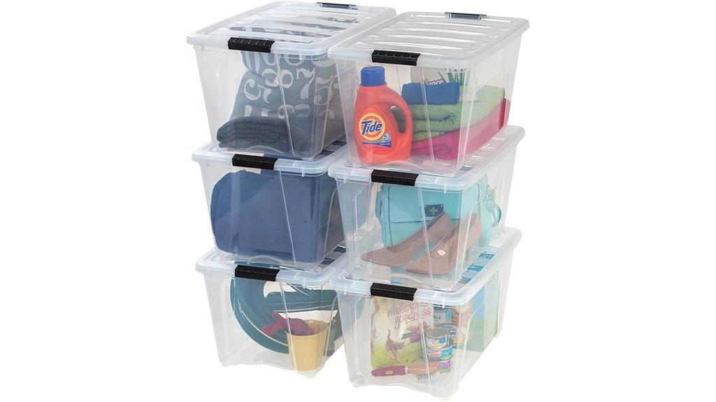 stackable 54 quart bins