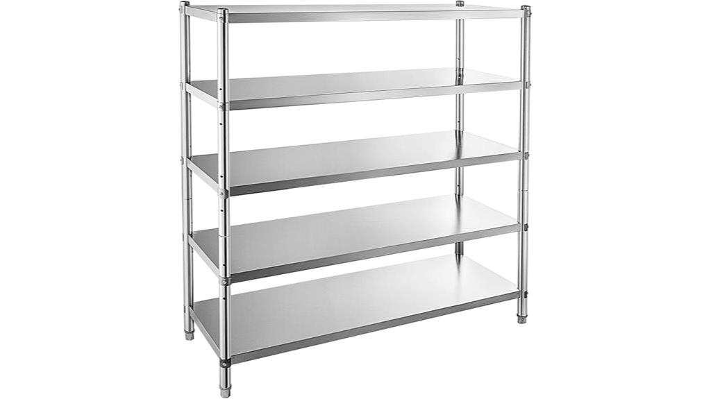 stainless steel adjustable shelving