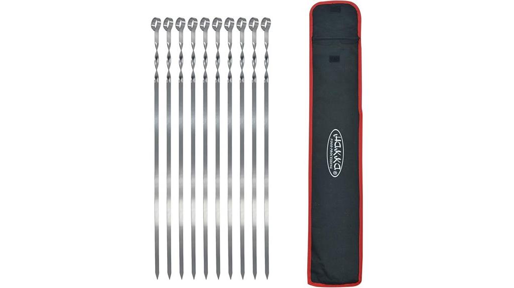 stainless steel barbecue skewers