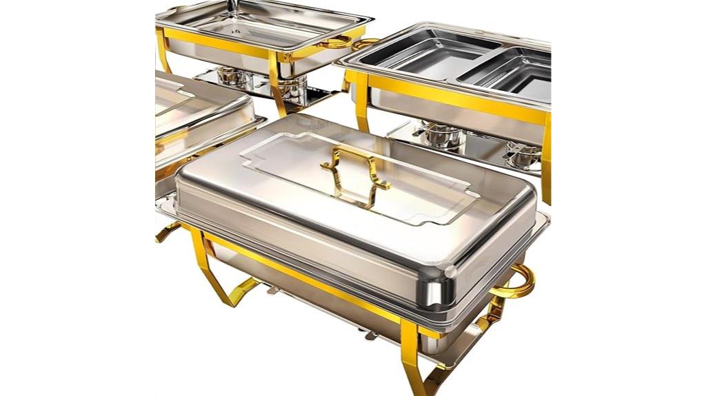 stainless steel buffet set