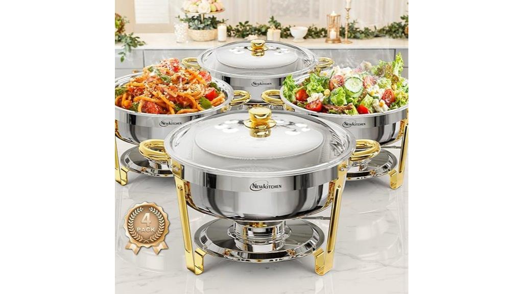 stainless steel buffet set