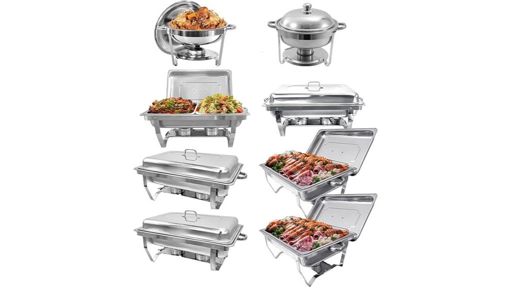 stainless steel buffet set