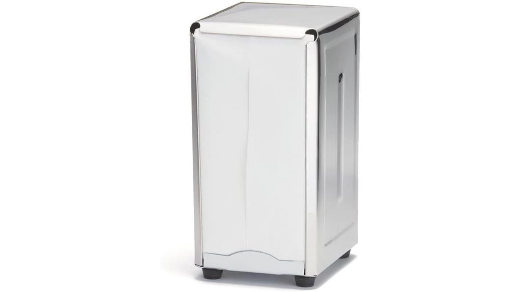 stainless steel double napkin dispenser