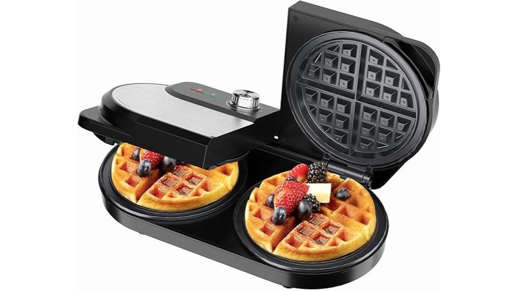 stainless steel double waffle