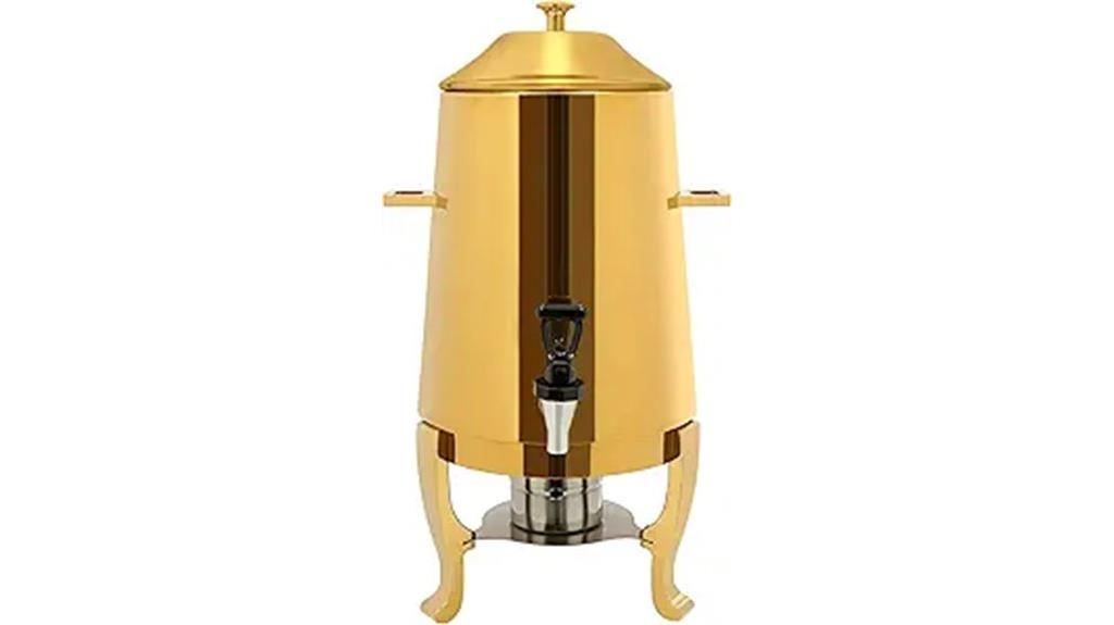 stainless steel gold coffee urn