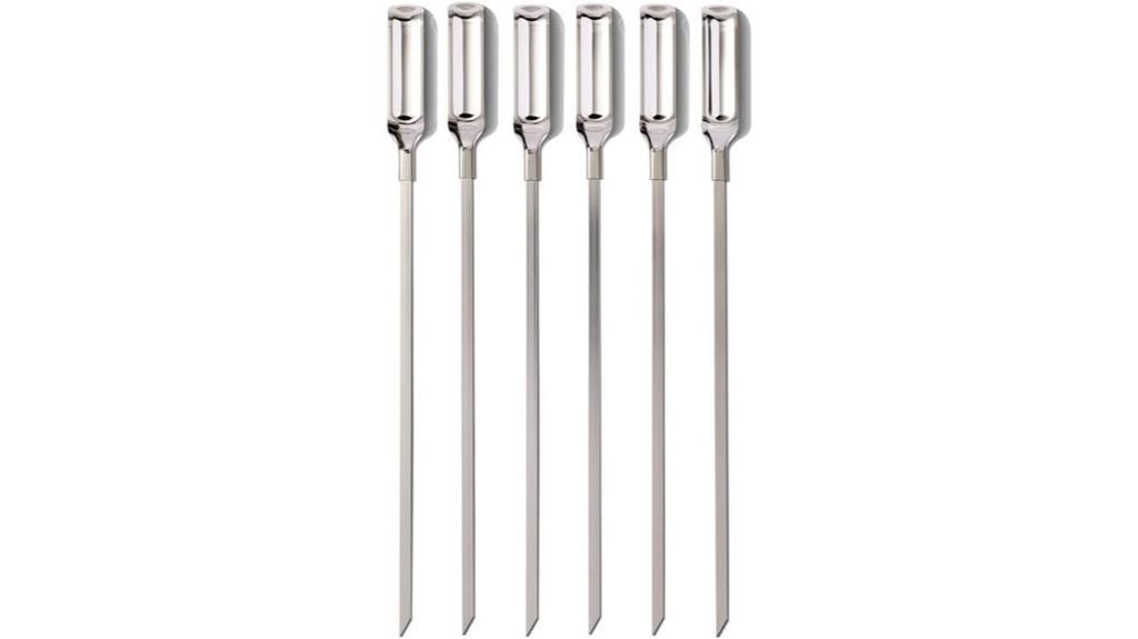 stainless steel grilling skewers