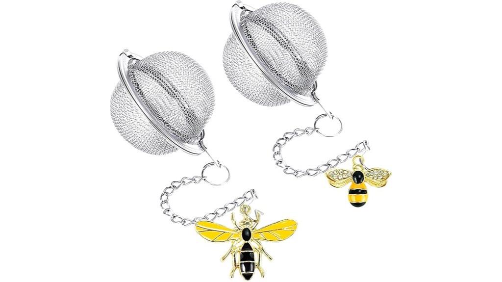 stainless steel honeybee tea infusers