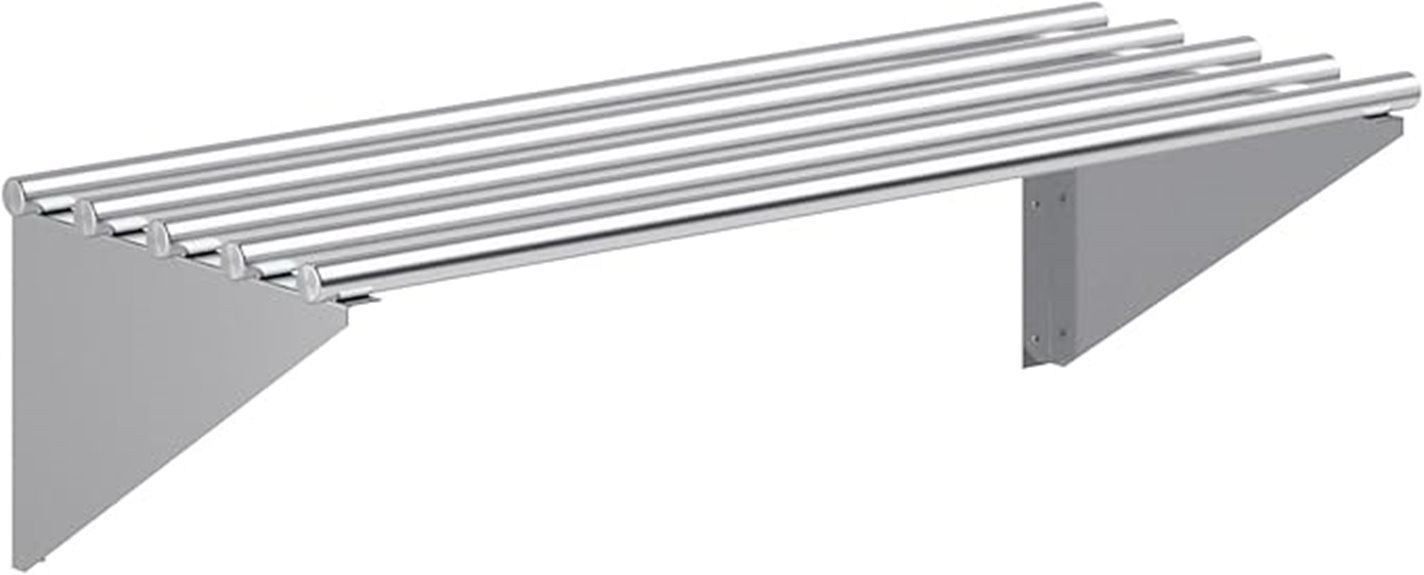 stainless steel kitchen shelf