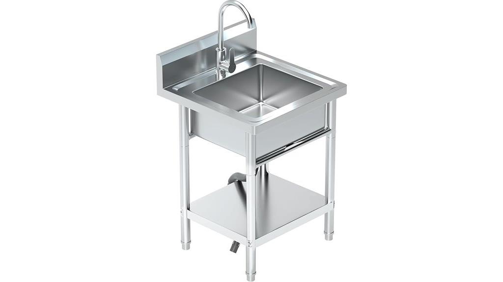 stainless steel laundry sink