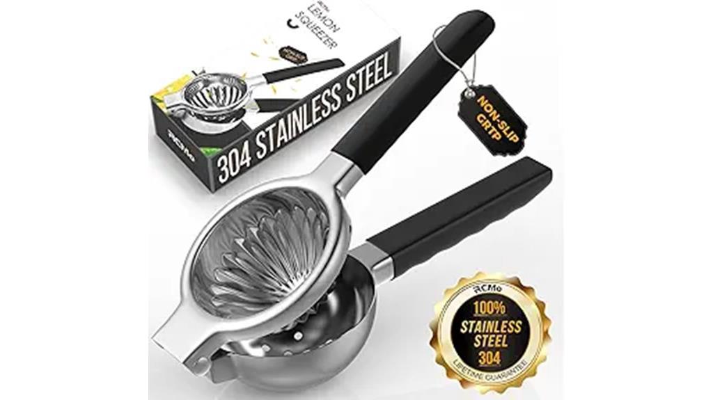 stainless steel lemon squeezer
