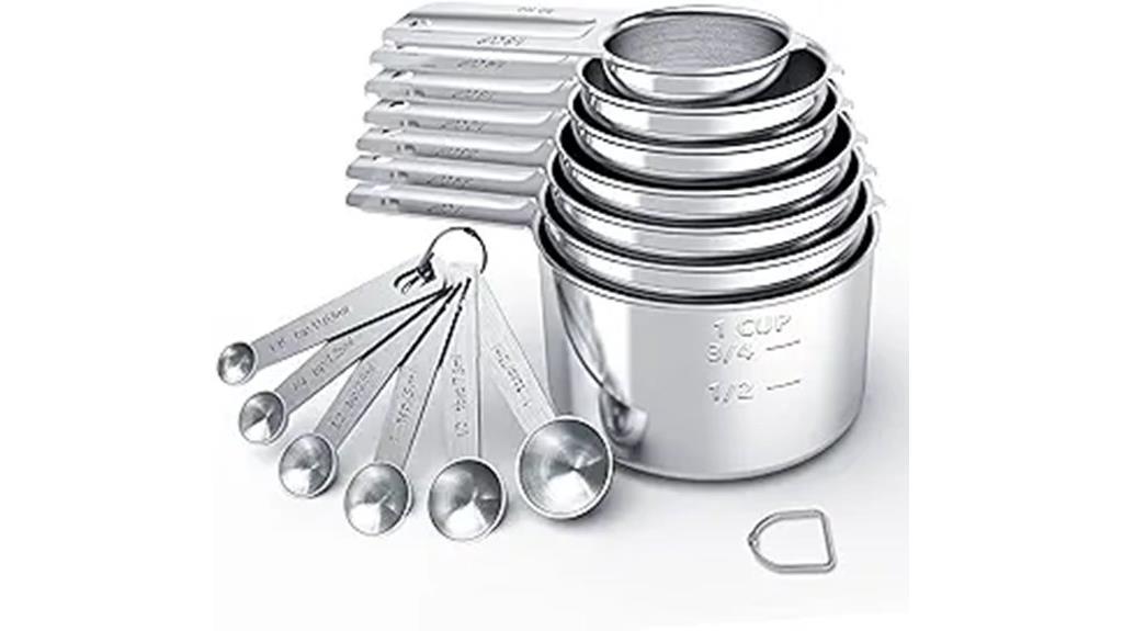 stainless steel measuring set