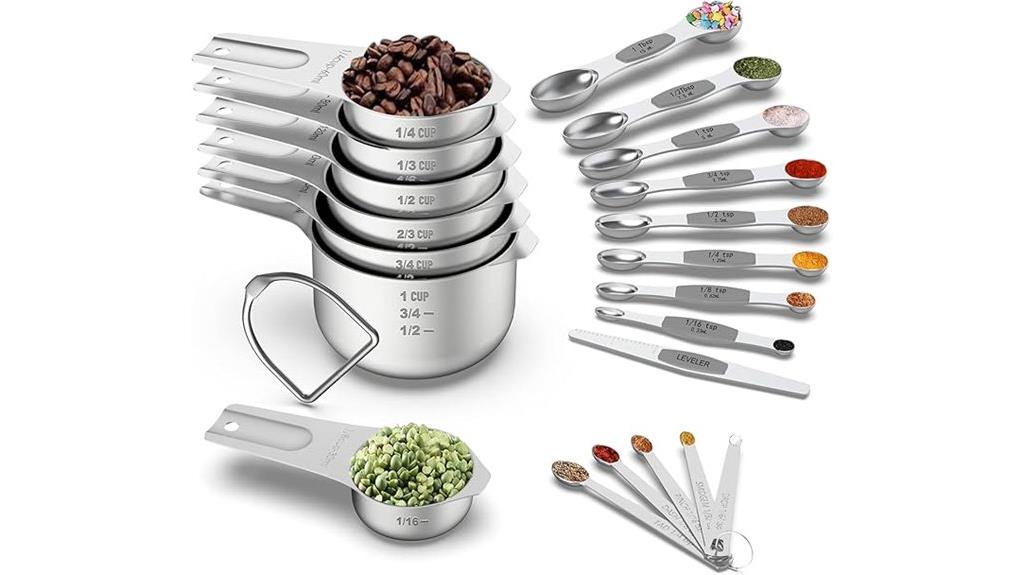 stainless steel measuring set
