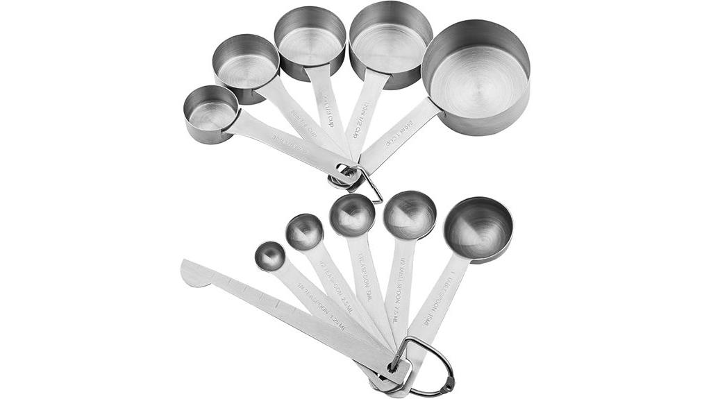 stainless steel measuring set