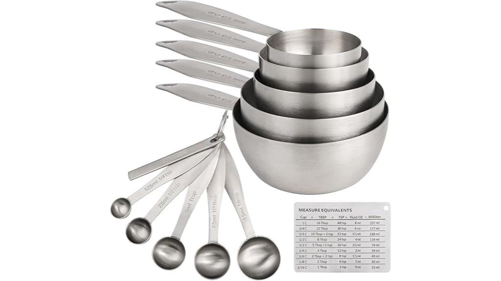 stainless steel measuring set