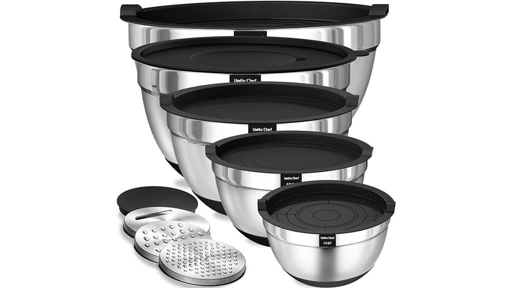 stainless steel mixing set